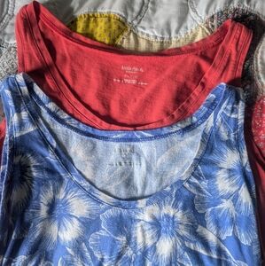 Motherhood Maternity tank tops coral and floral